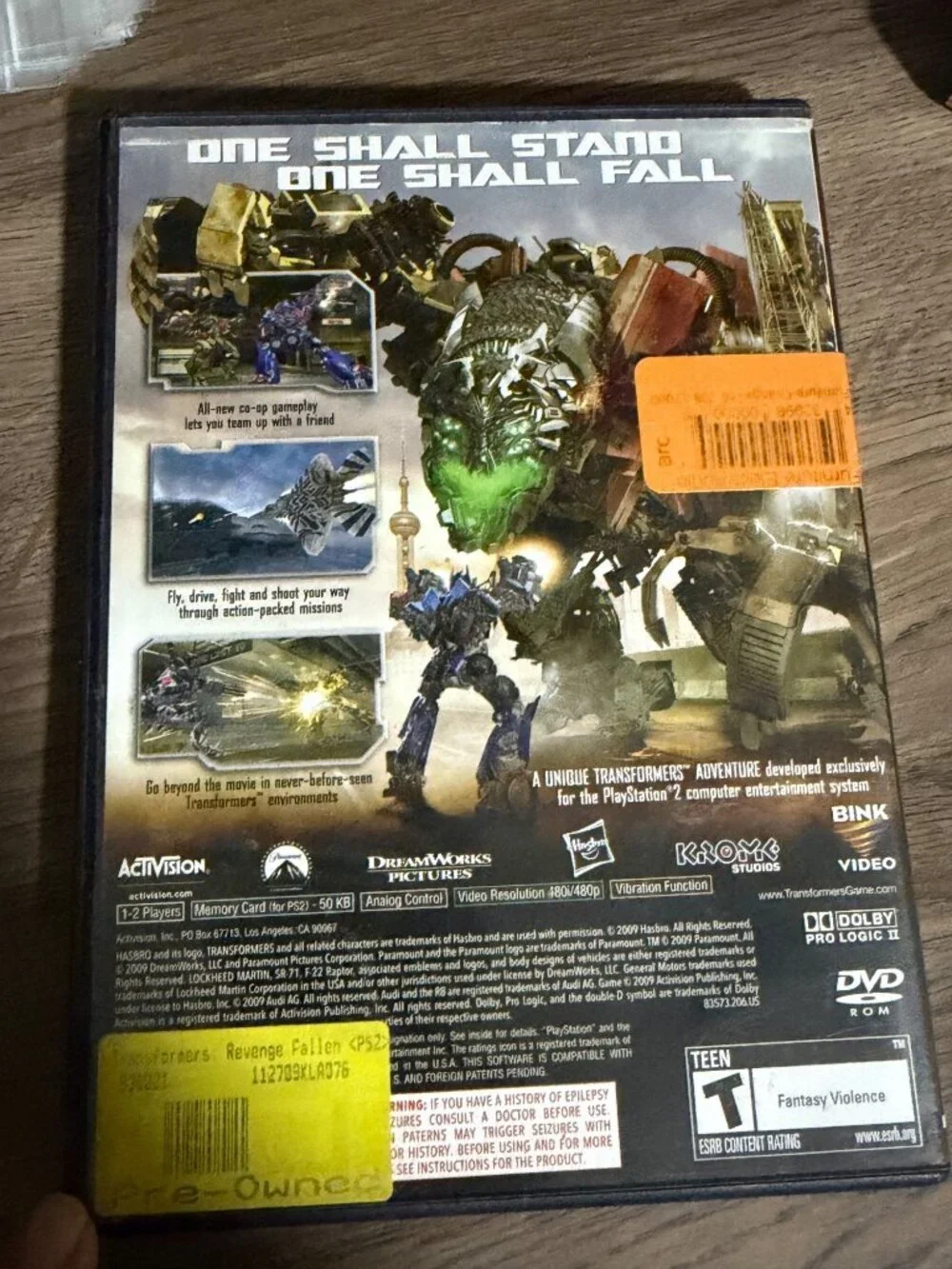 PS2 Transformers Revenge of the fallen